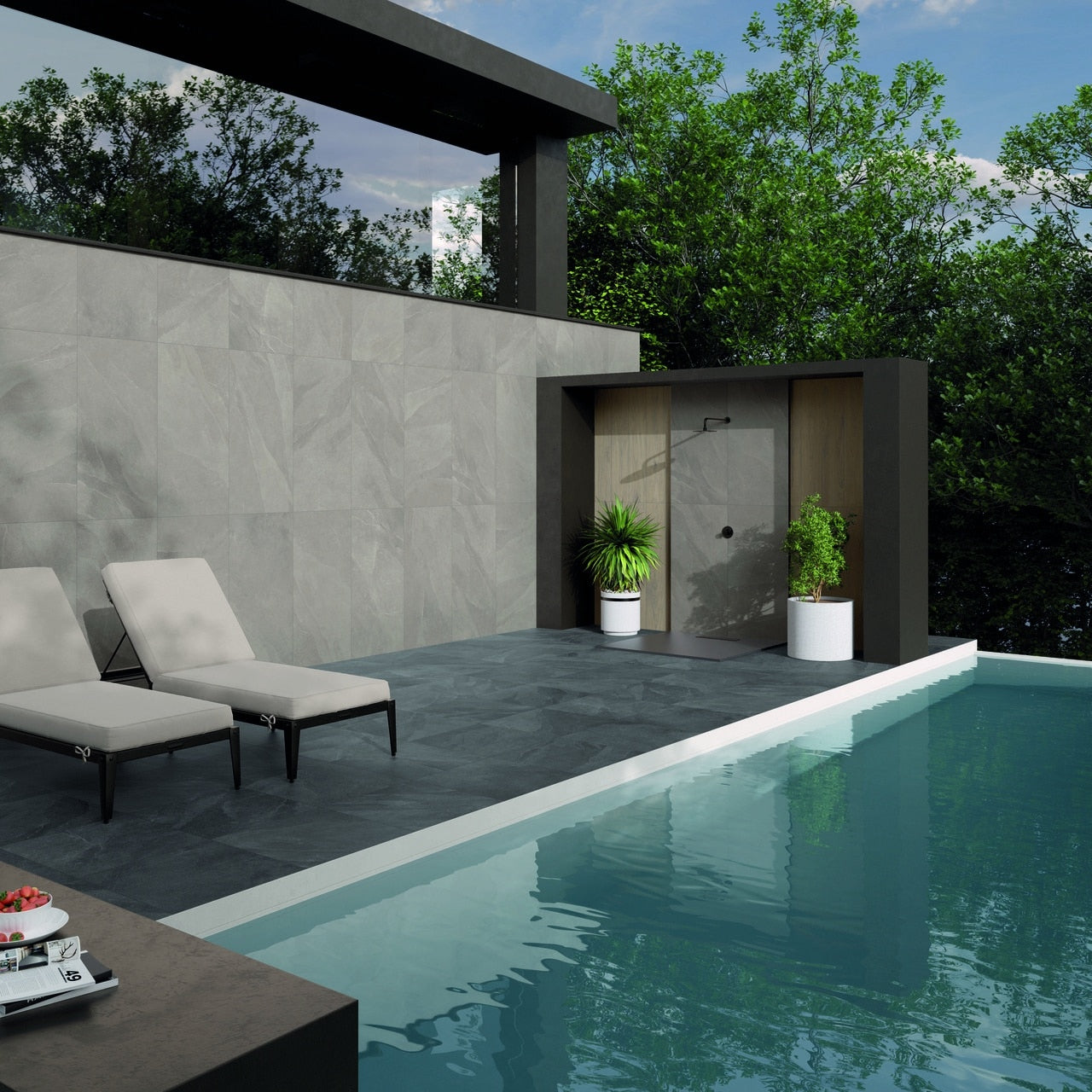 Gres spessorato ULTRA TIME STONE GRAFITE 60x60x2 cm