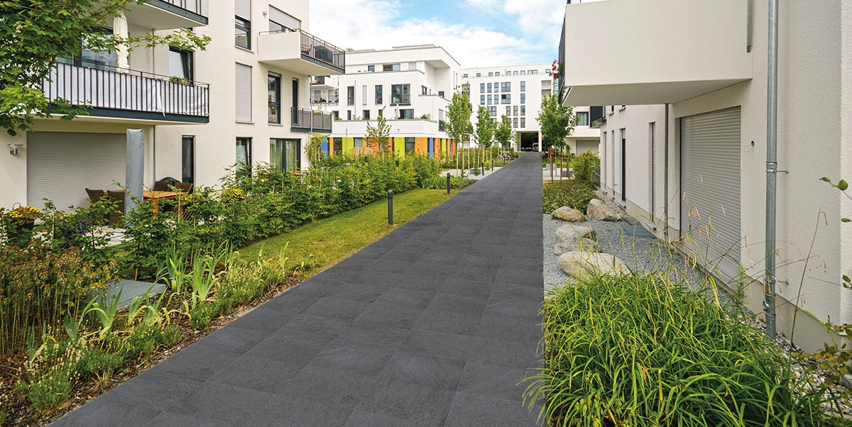 Gres spessorato CASTELLO ANTRAZYT 60x60x2 cm