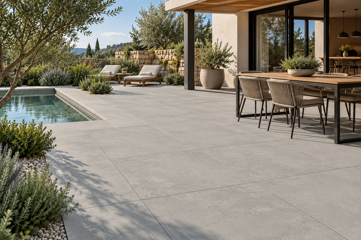 Gres spessorato CASAFINO KERAMIK GRAU 60x60x2 cm - STOCK DA 710,64 mq