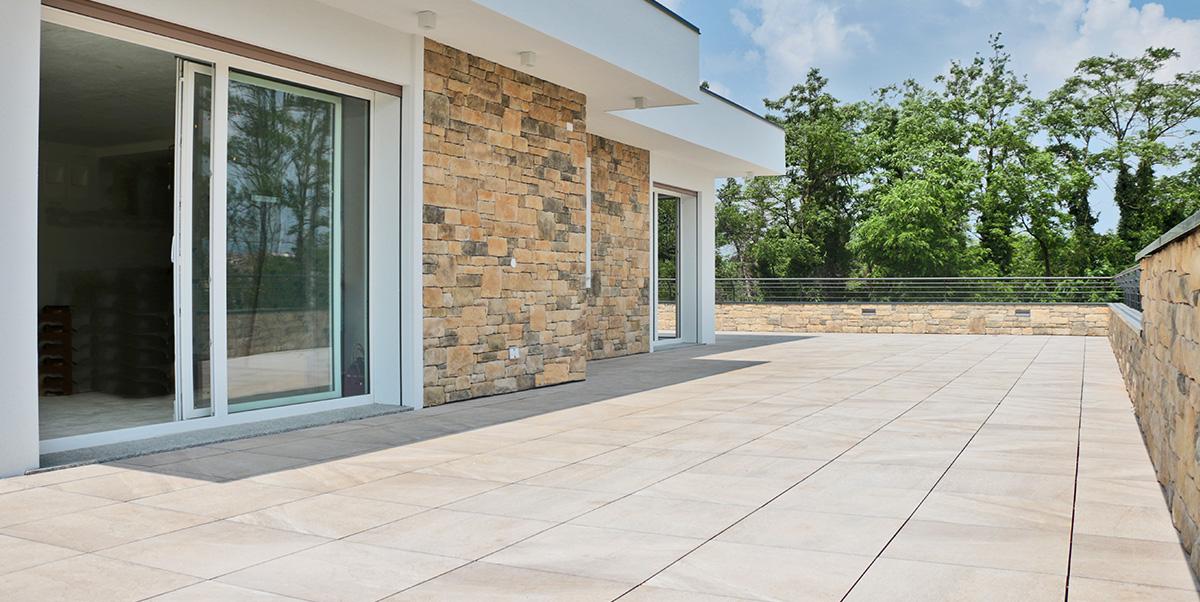 Gres spessorato ETNA CAPPUCCINO 60x60x2 cm - da pavimentazione e rivestimento
