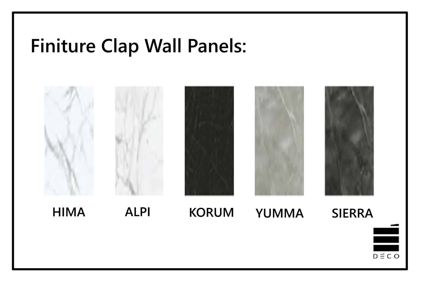 CLAP! WALL - Maxi-Pannelli a parete effetto Marmo - Finitura Hima Glossy (Effetto Lucido) - 4x1100x2800mm