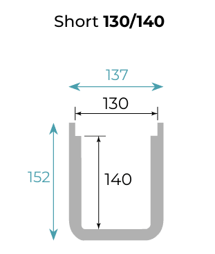 Pegasus Short 130/140 - Canaletta di scolo