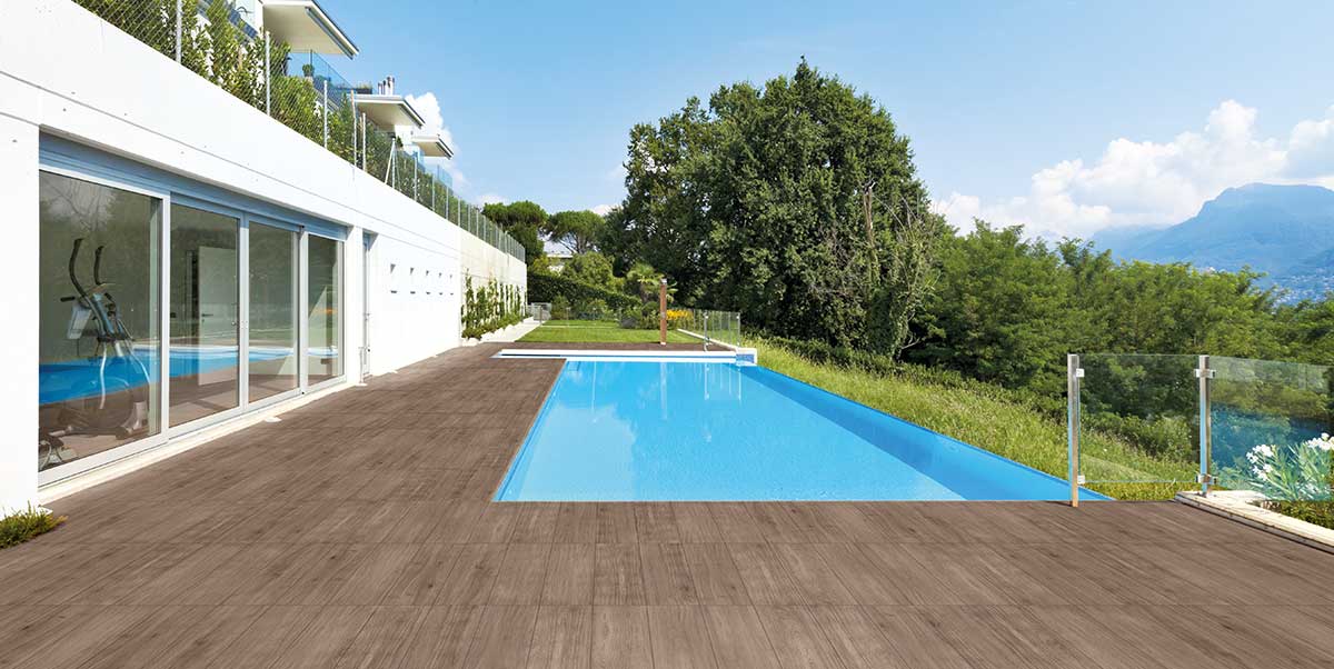 Gres spessorato SUPER HARD KERAMIK LISTONE MARRONE 40x120x3 cm