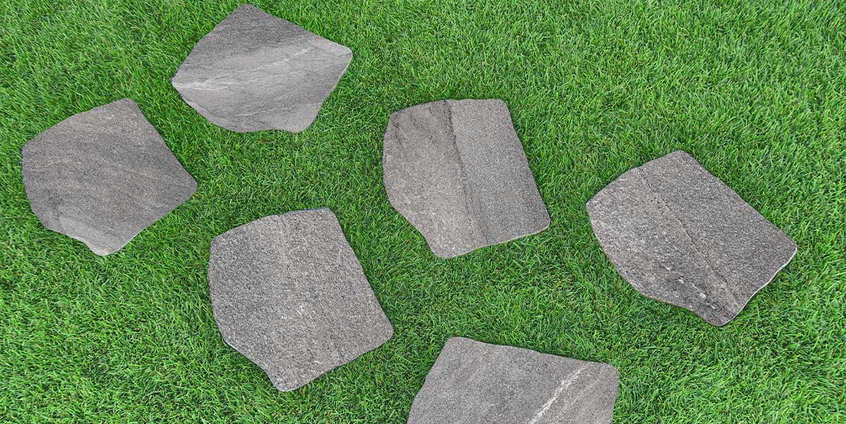 Gres spessorato PASSO GIAPPONESE DARK GREY - Ø 42-36x2 cm