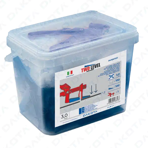 Kit Two Level - 100 Clip, 100 cunei e 1 pinza - per fughe da 0,5 mm