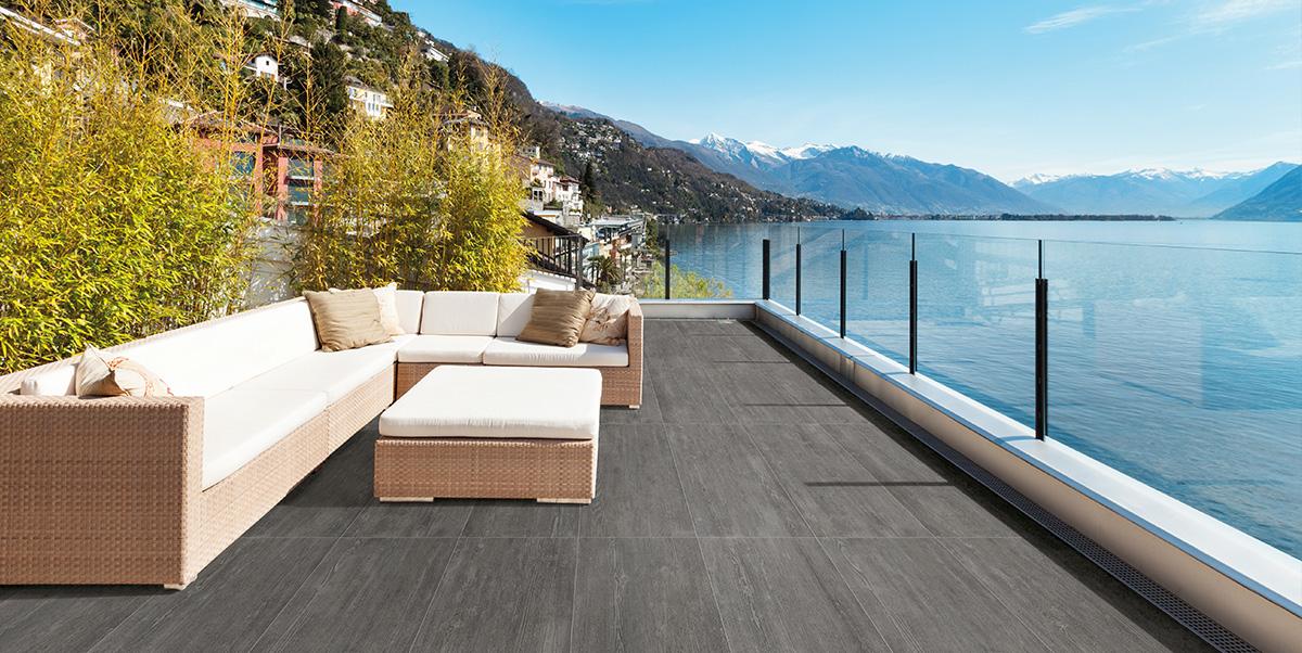 Gres spessorato WOOD VINTAGE DUNKEL 40x120x2 cm