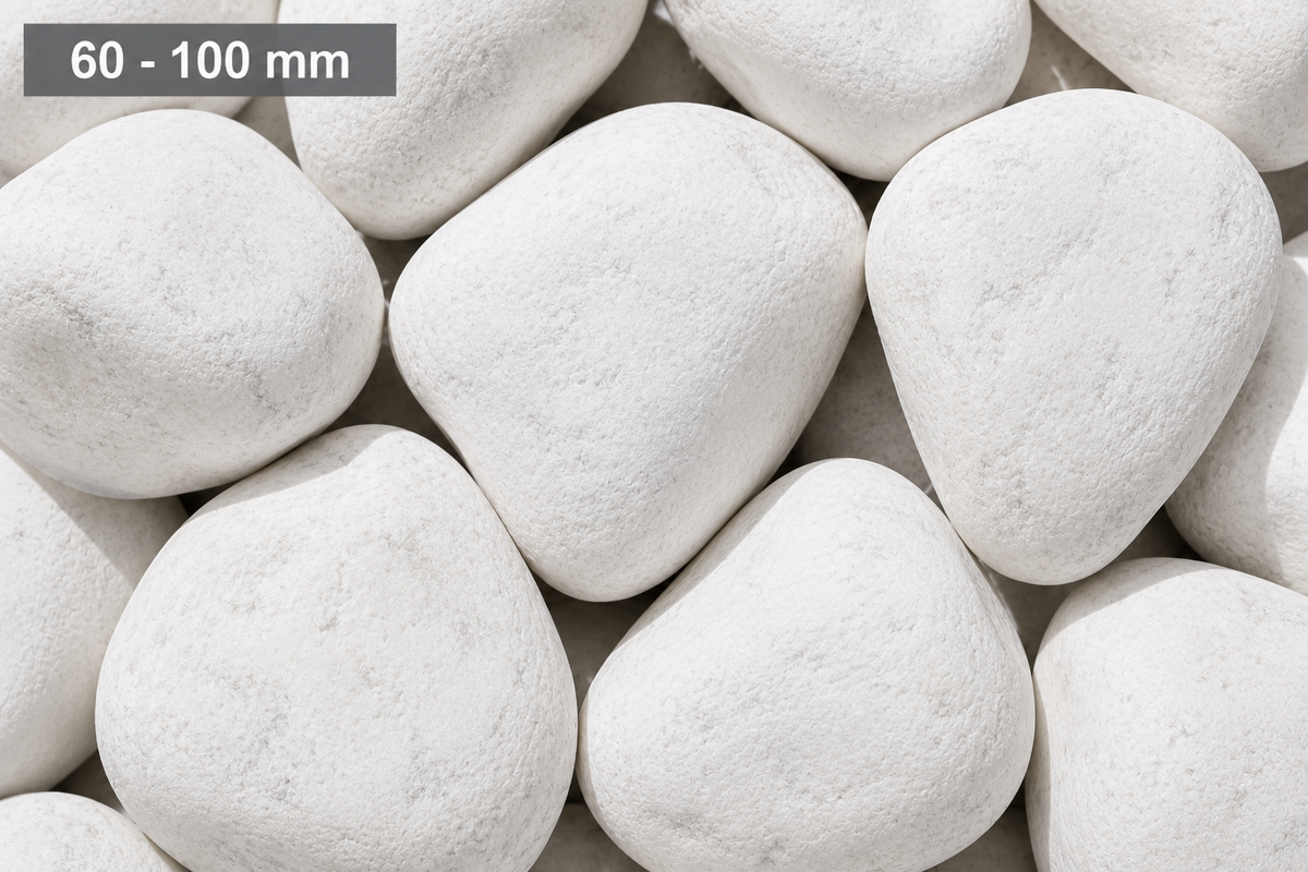 Ciottolo Bianco Carrara selezionato e calibrato