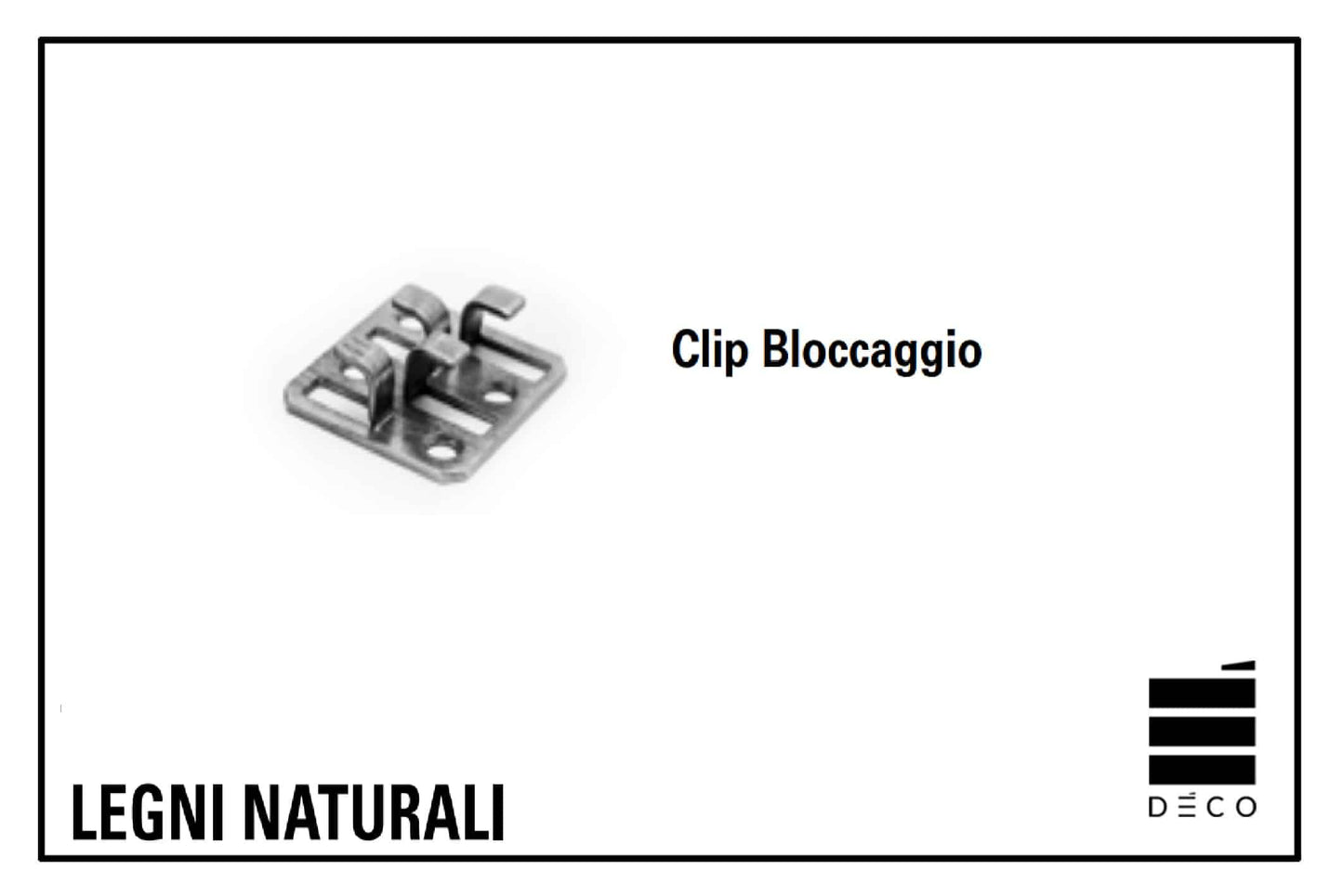 LEGNI NATURALI - Clip Bloccaggio - Confezione da 500 pz.