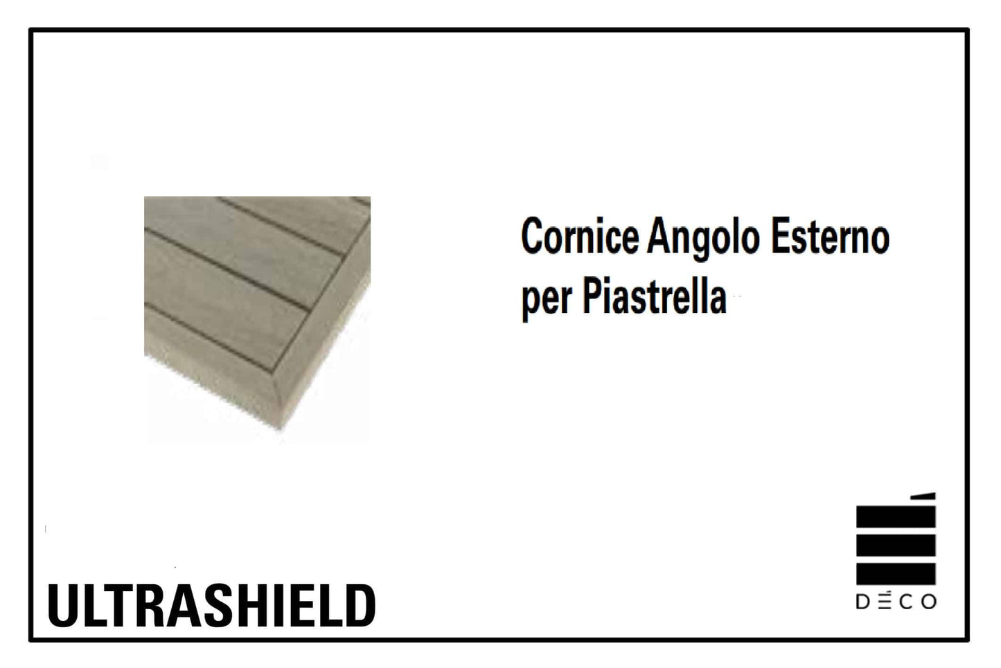 ULTRASHIELD PIASTRELLA - Cornice Angolo Esterno - 325x22x22mm - Confezione da 4 pz.