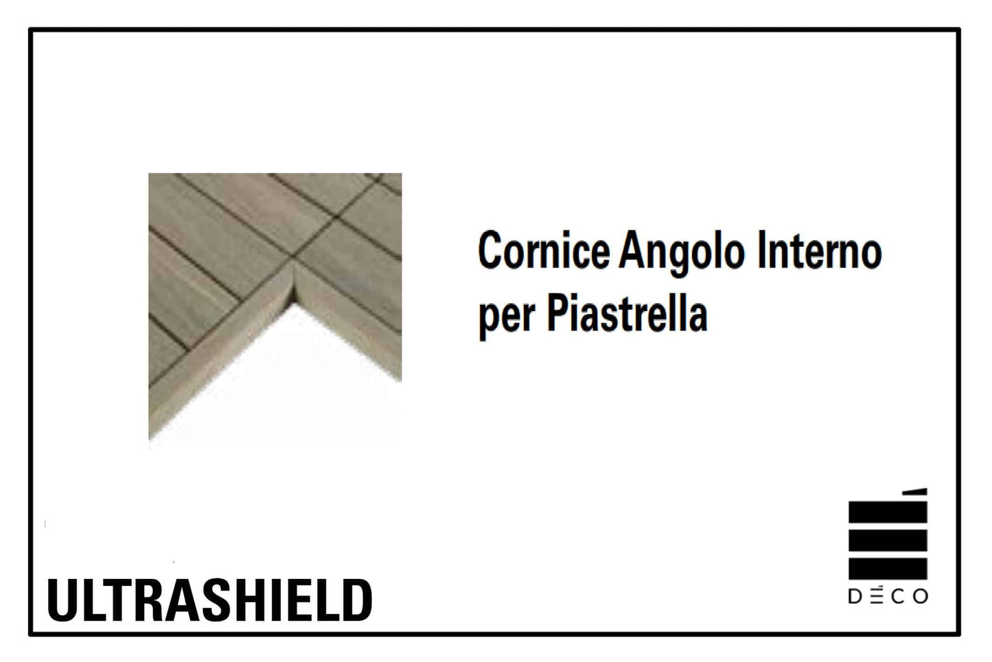 ULTRASHIELD PIASTRELLA - Cornice Angolo Interno - 305x22x22mm - Confezione da 4 pz.