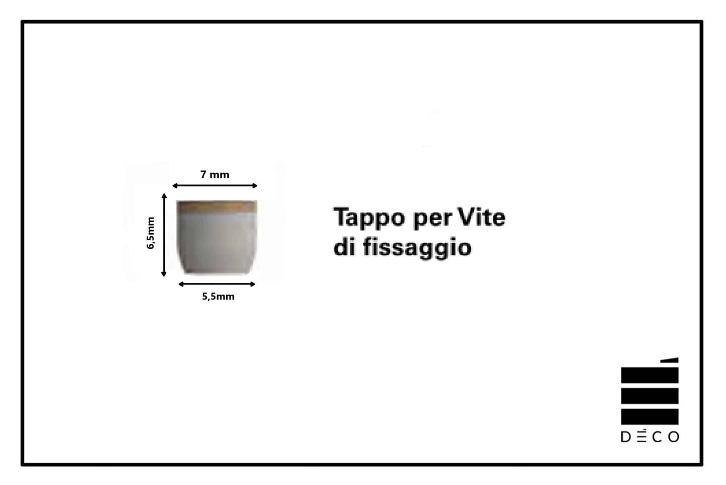 Tappo per Vite di Fissaggio - Confezione da 100pz. - Finitura abbinata Doga