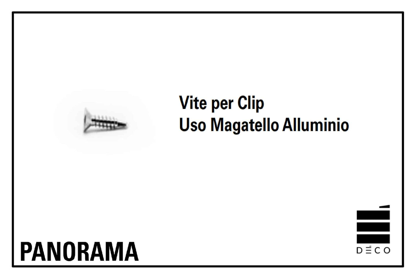 PANORAMA - Vite per Uso Magatello Alluminio - Confezione da 500 pz.