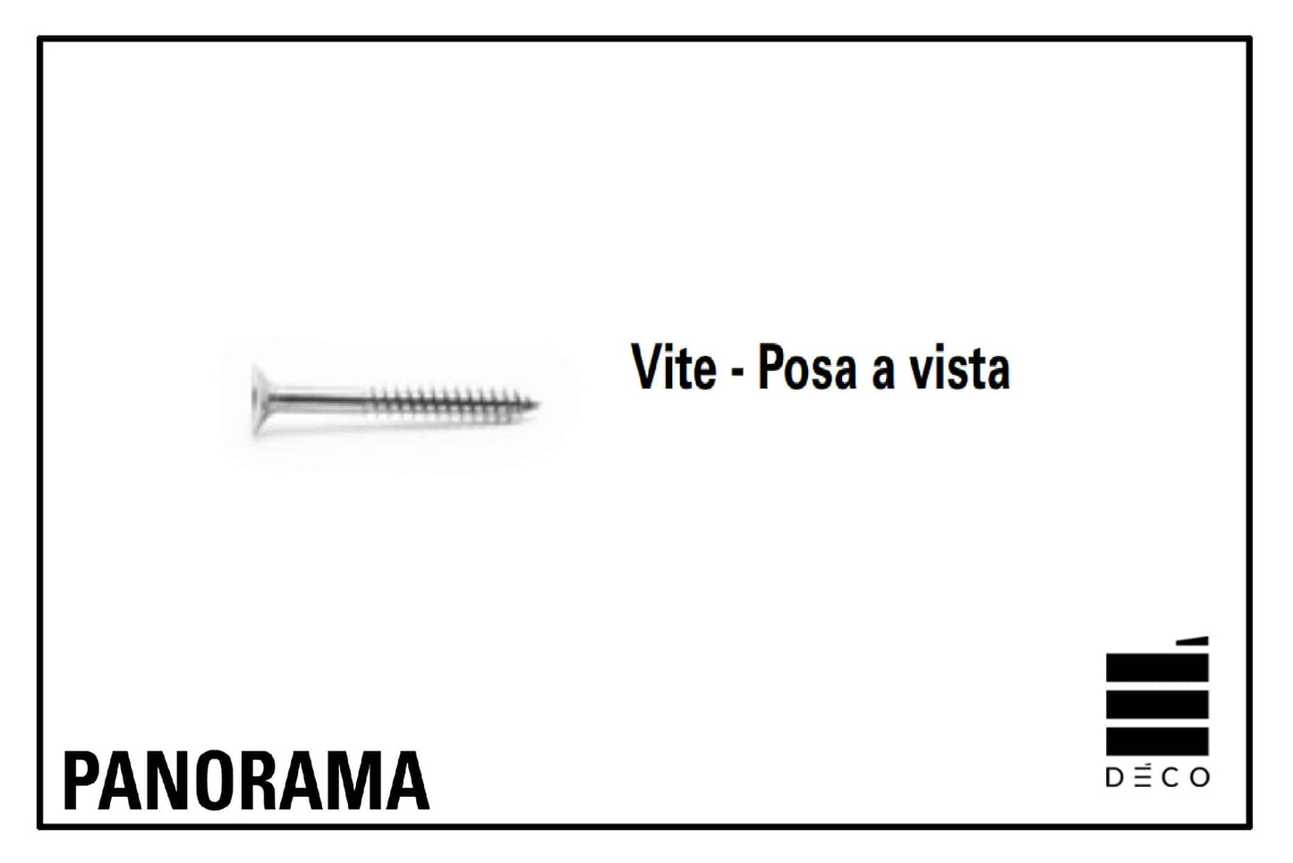 PANORAMA - Vite per posa a vista - Confezione da 200 pz.