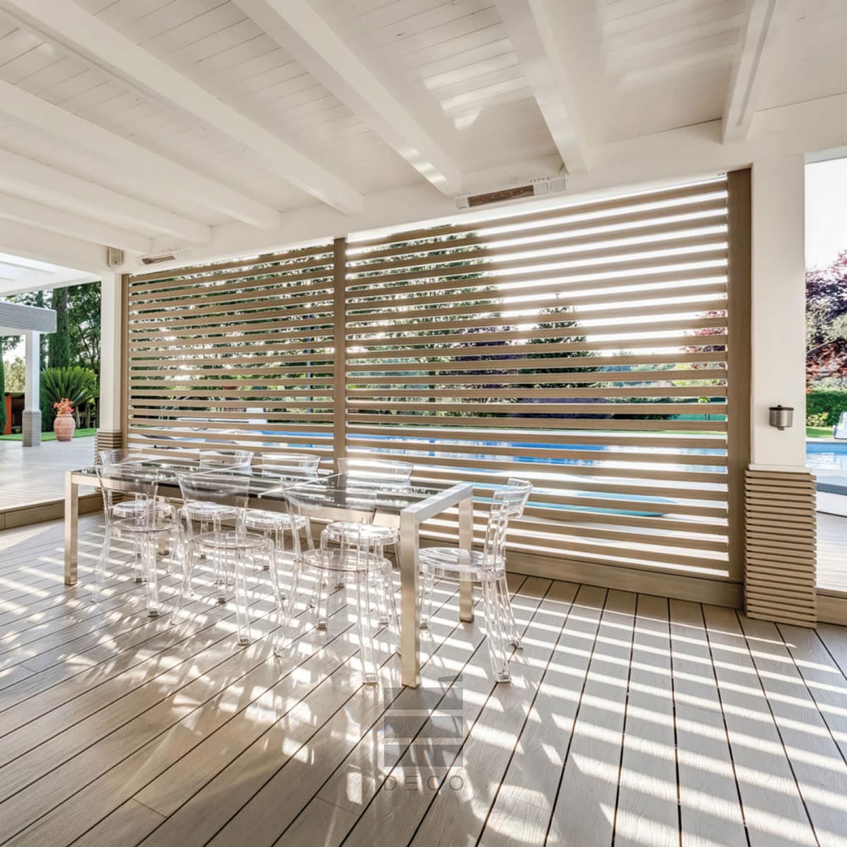 ULTRASHIELD STILO - Schermatura Frangisole - Stilo Extra Slim - 31x56x3000mm - Finitura Snow