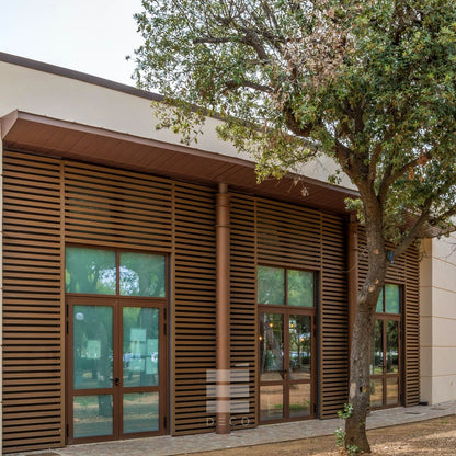 ULTRASHIELD STILO - Schermatura Frangisole - Stilo Extra Slim - 31x56x3000mm - Finitura Teak