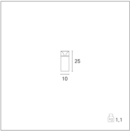DADO - Lampada per ampie aree esterne - Colore Antracite
