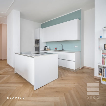 CLAP! 3D - Pavimento a posa immediata - Doga Spina Italiana Pinna (Decoro Legno) 762x127x5mm