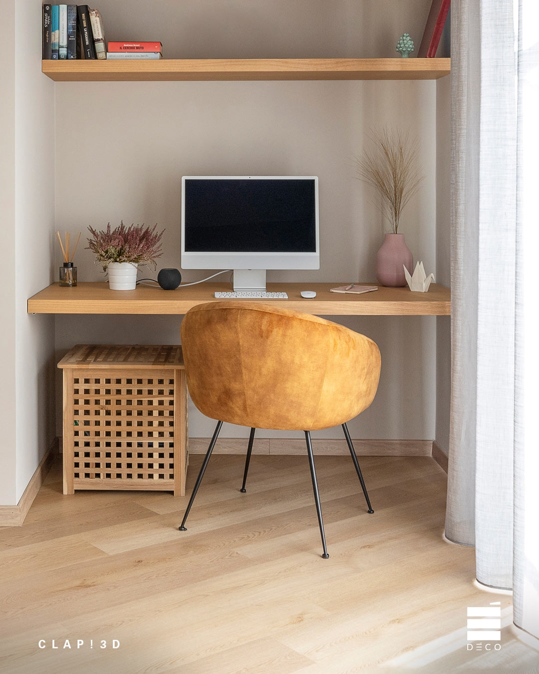 CLAP! 3D - Pavimento a posa immediata - Doga Multiformat Pinna Misura C (Decoro Legno) - 6x150x1800mm