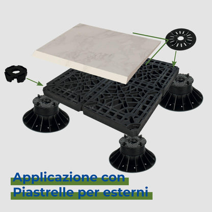RIALTO - Supporto per pavimento galleggiante - Griglia Aperta per Piastrelle Multistrato