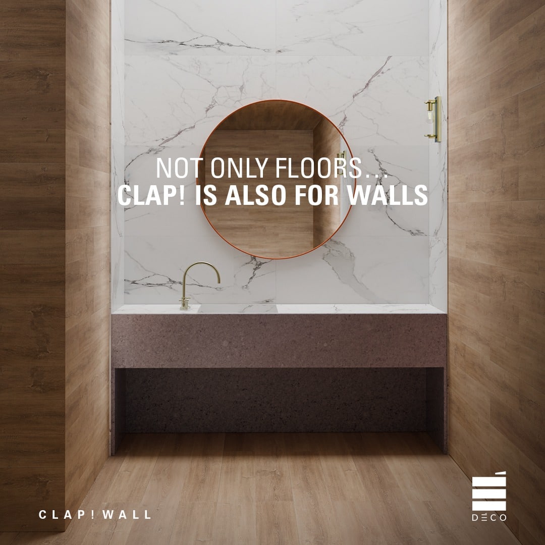 CLAP!WALL - Rivestimento a parete posa immediata - Wood Effect Rata - Doga Boards (Decoro Legno) - 3x130x1226mm
