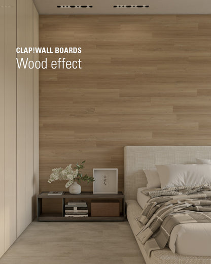 CLAP!WALL - Rivestimento a parete posa immediata - Wood Effect Rata - Doga Boards (Decoro Legno) - 3x130x1226mm