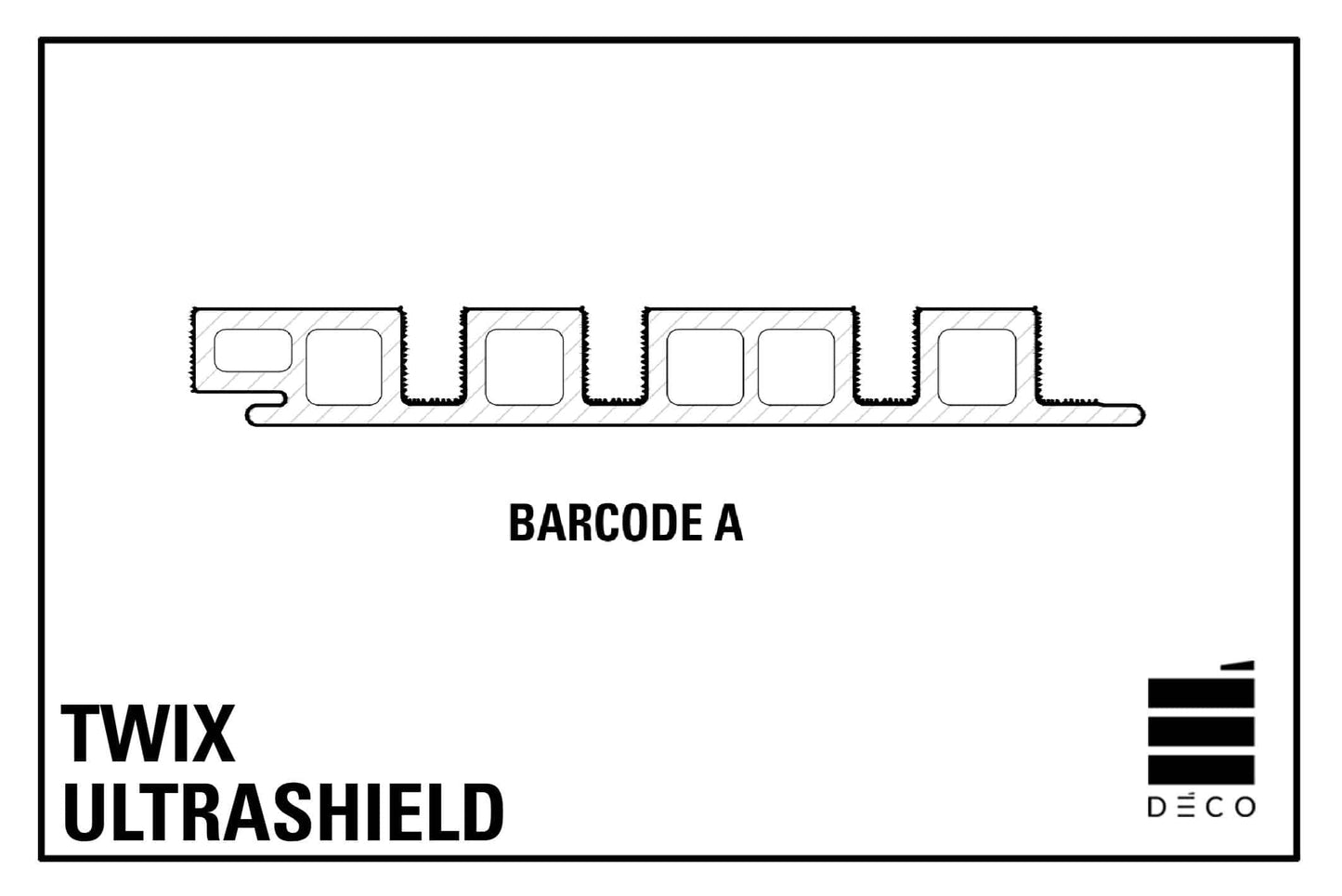 TWIX ULTRASHIELD- Rivestimento - Profilo Barcode A - 25x197x3000mm
