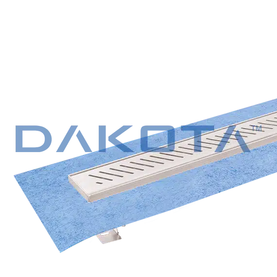 Kit - Canaletta Dakua+ Plus con Griglia Inox Oblì 600 - Canaletta per doccia a pavimento 78x600