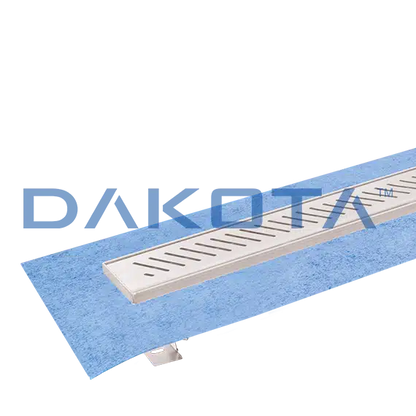 Kit - Canaletta Dakua+ Plus con Griglia Inox Oblì 600 - Canaletta per doccia a pavimento 78x600