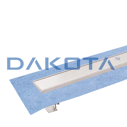 Kit - Canaletta Dakua+ Plus con Griglia Inox Duo 900 - Canaletta per doccia a pavimento Double Face 78x900