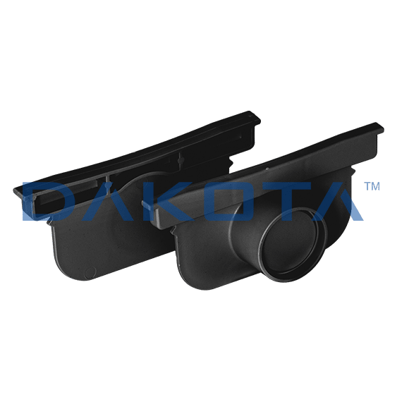 Set Tappi Aperto+Chiuso per canaletta Pegasus Plus One - Nero (2 pz. a set)