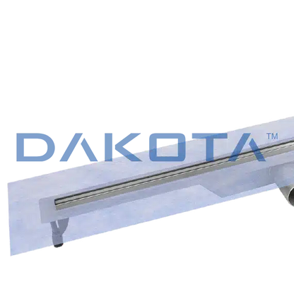 Kit - Canaletta Dakua+ Slim con Griglia Inox 600 - Canaletta per doccia a pavimento 25x600