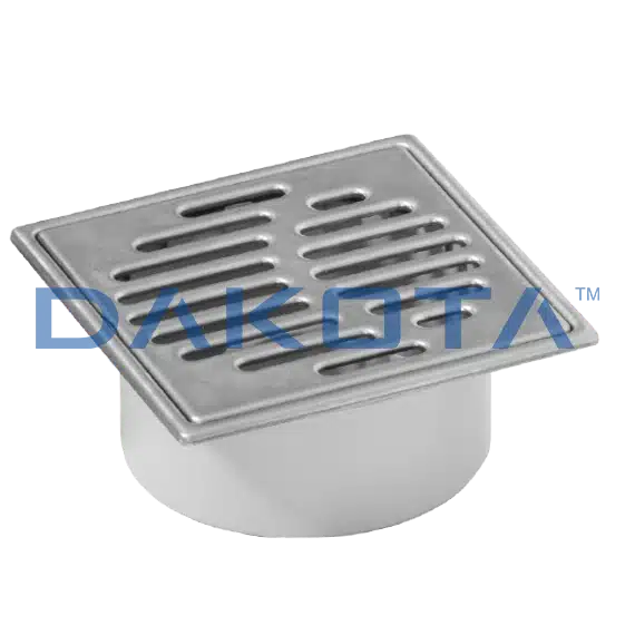 Chiusino sifonato con Telaio e Griglia Inox - 100x100 mm- venduto in Blister