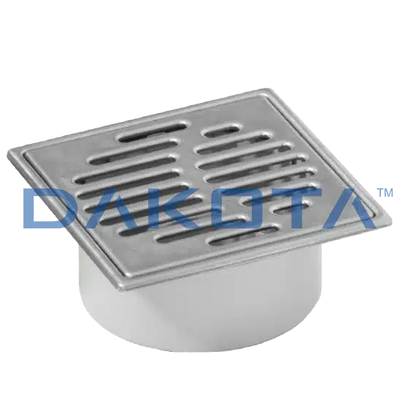 Chiusino sifonato con Telaio e Griglia Inox - 150x150 mm- venduto in Blister