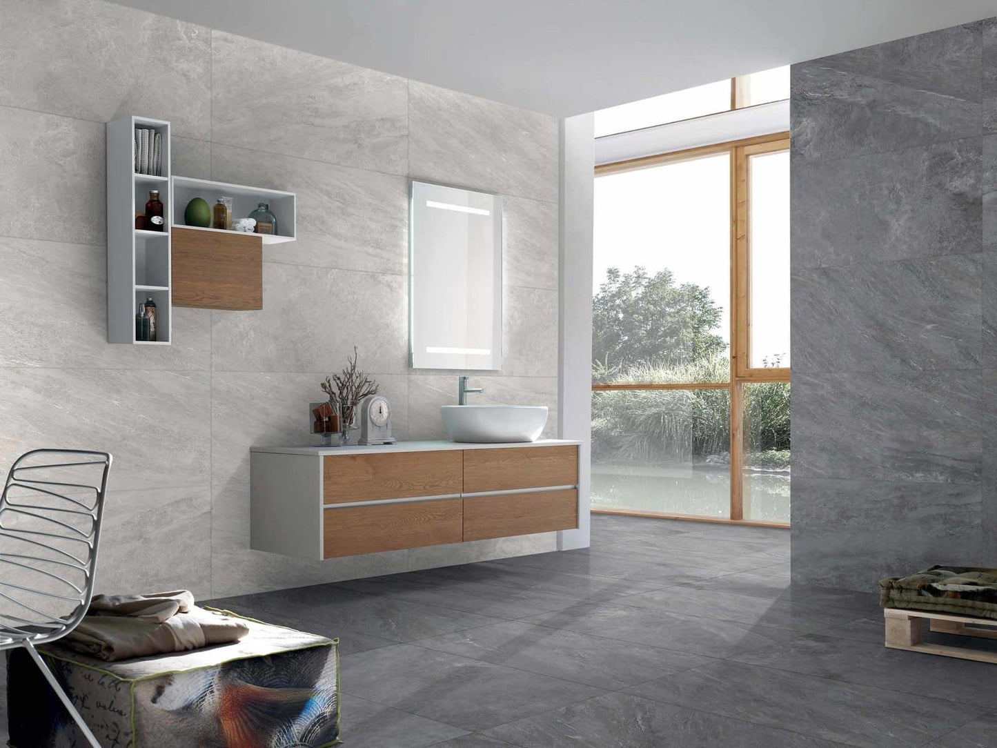 Gres spessorato ASPEN FUME' 60x60x2 cm