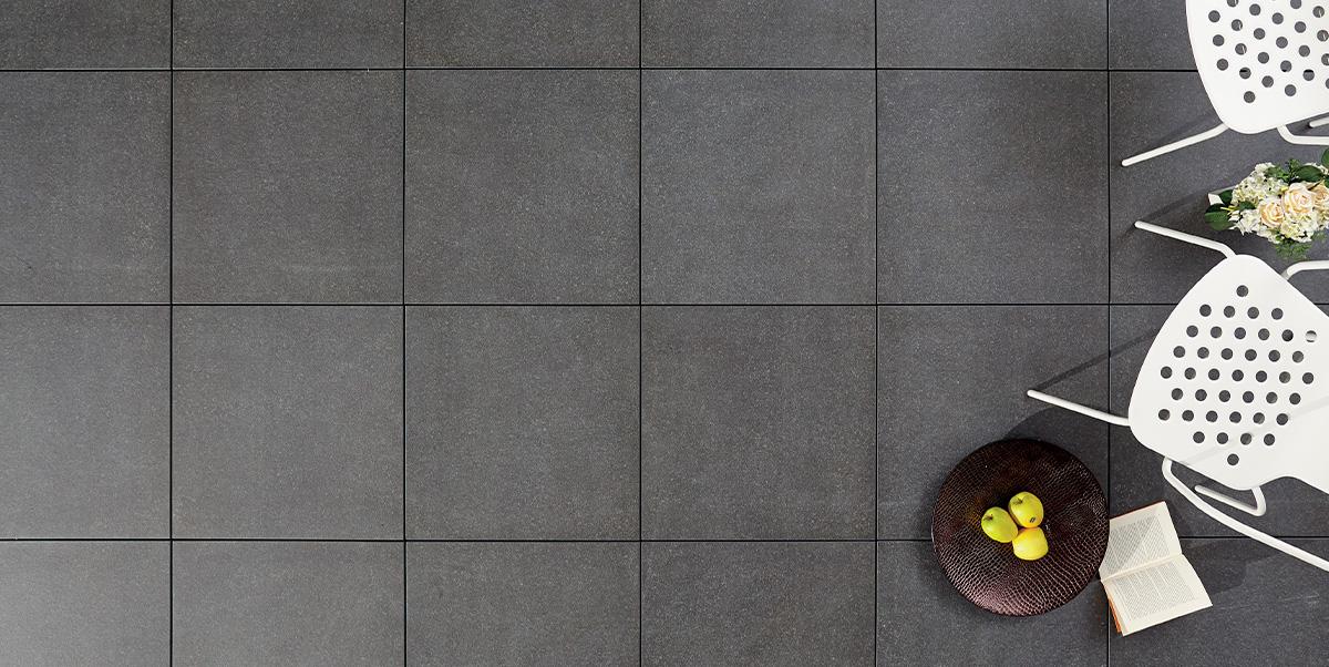 Gres spessorato COLOSSEO BASALT GRAU 60x60x2 cm