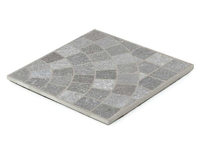 Gres spessorato CUBETTI VENTAGLIO PORFIDO GRIGIO 60x60x2 cm