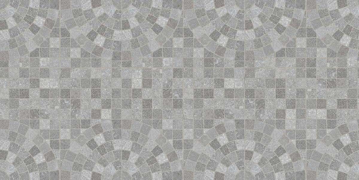Gres spessorato CUBETTI VENTAGLIO PORFIDO GRIGIO 60x60x2 cm