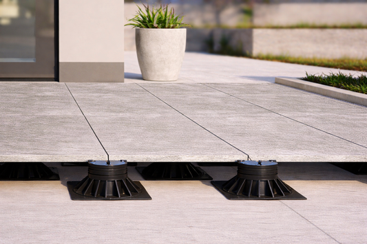 Kit Pronto Quarzo Tortora 80x80x2cm Gres Flottante
