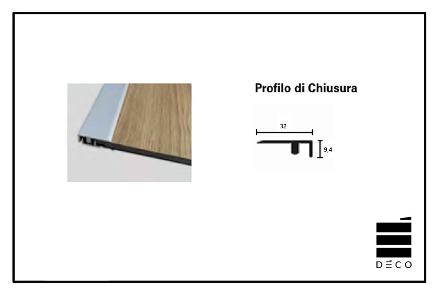 CLAP!REAL - Profilo di chiusura in alluminio per pavimento a posa immediata - 2700mm