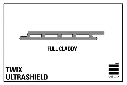 TWIX ULTRASHIELD- Rivestimento - Profilo Full Claddy - 13x142x3000mm - Finitura Snow