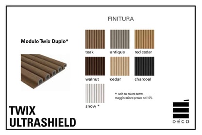 TWIX ULTRASHIELD- Rivestimento - Profilo Duplo - 25x197x3000mm