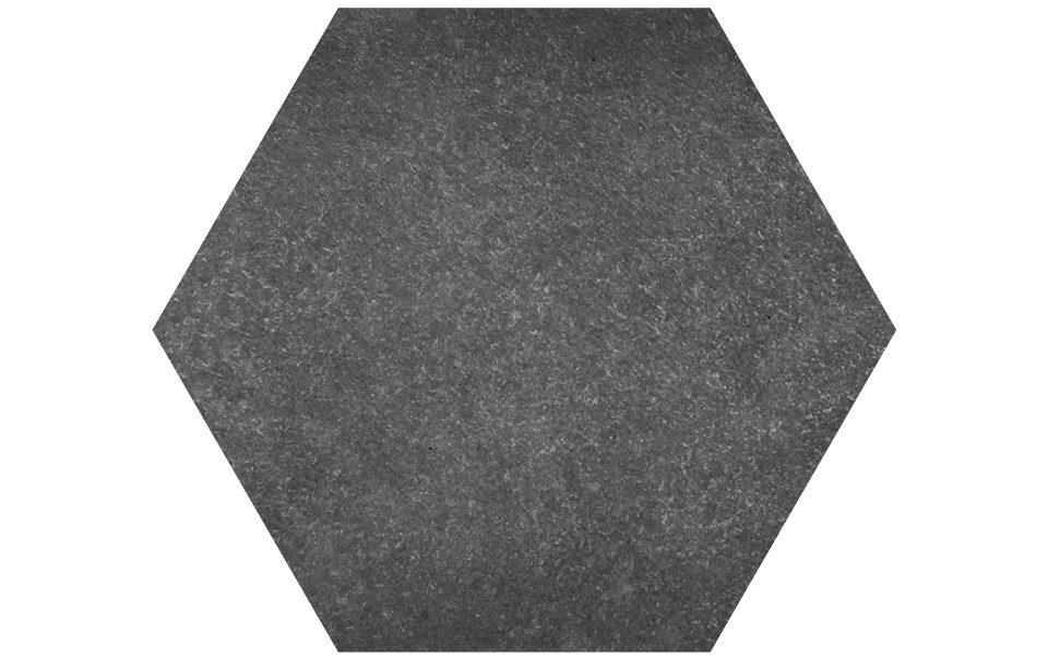 Gres spessorato ESAGONO BASALTO - Ø 60-52x2 cm