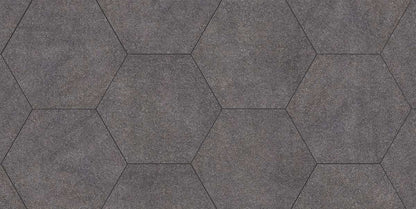 Gres spessorato ESAGONO BASALTO - Ø 60-52x2 cm