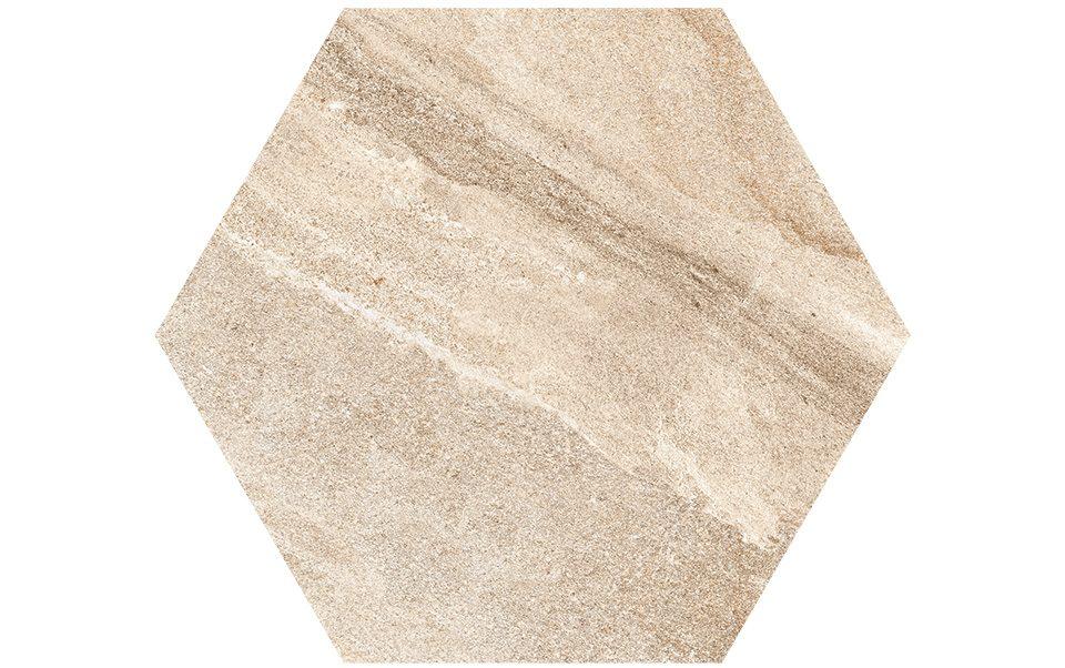 Gres spessorato ESAGONO CAPPUCCINO - Ø 60-52x2 cm