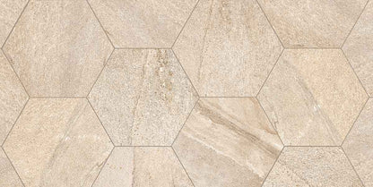 Gres spessorato ESAGONO CAPPUCCINO - Ø 60-52x2 cm