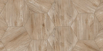 Gres spessorato ESAGONO FORESTA CHIARO - Ø 60-52x2 cm