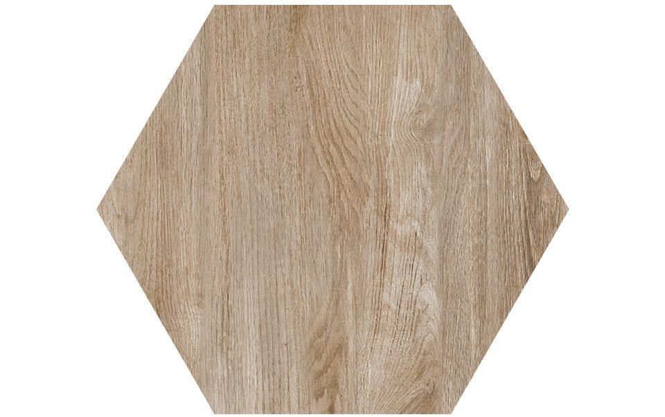 Gres spessorato ESAGONO FORESTA CHIARO - Ø 60-52x2 cm