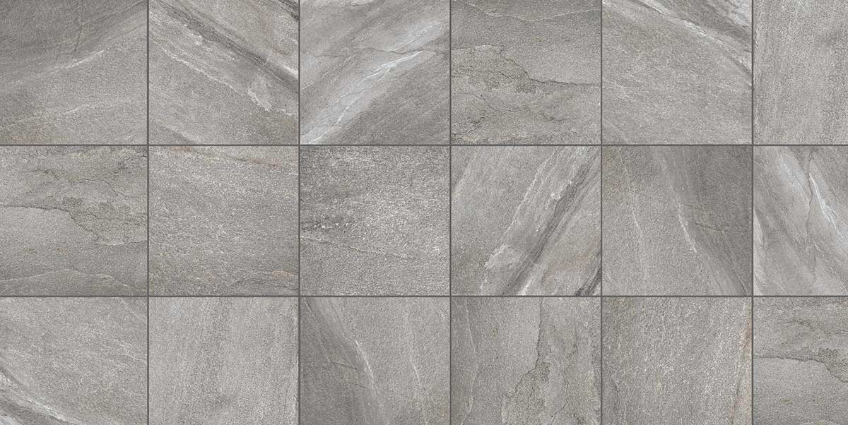 Gres spessorato ETNA DARK GREY 60x60x2 cm - da pavimentazione e rivestimento