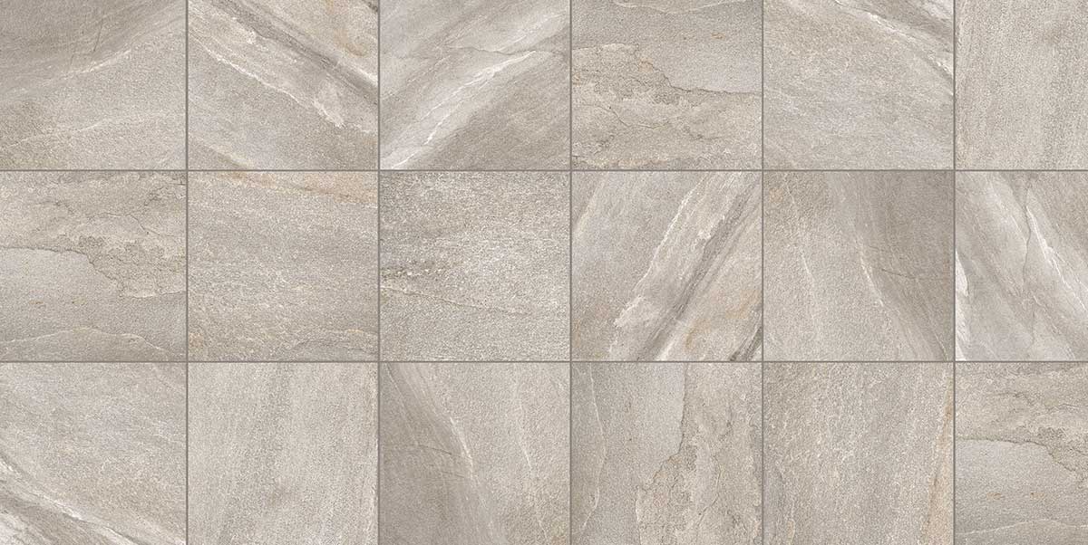 Gres spessorato ETNA LIGHT GREY 60x60x2 cm - da pavimentazione e rivestimento