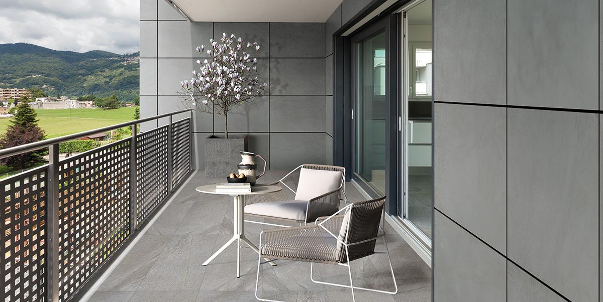 Gres spessorato ETNA LIGHT GREY 40x80x2 cm - da pavimentazione e rivestimento